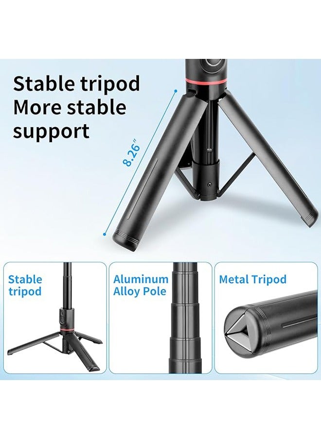 PADOM بادوم لحامل ثلاثي القوائم ماغسيف لهاتف آيفون 41" عصا سيلفي مع جهاز تحكم عن بعد، حامل ثلاثي القوائم لتسجيل الفيديو، حامل ثلاثي القوائم للهاتف المحمول - Image 4