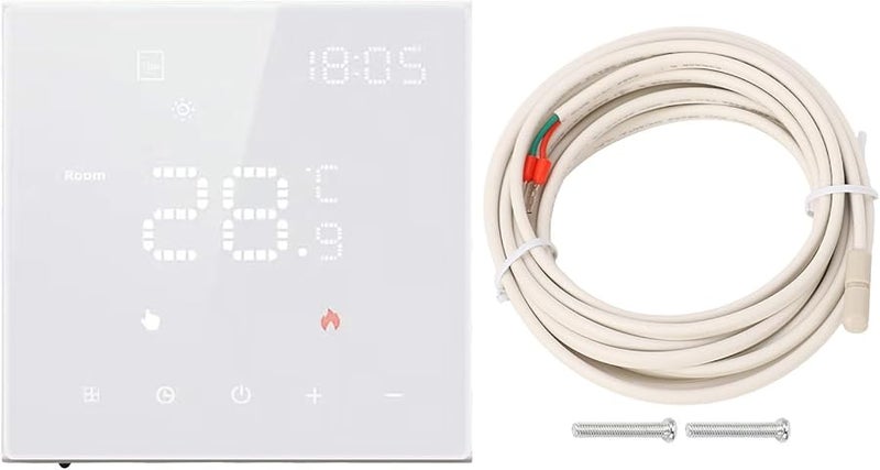 Programmable Smart Thermostat Touch Screen For Floor Heating 100 250VAC 16A - Image 1