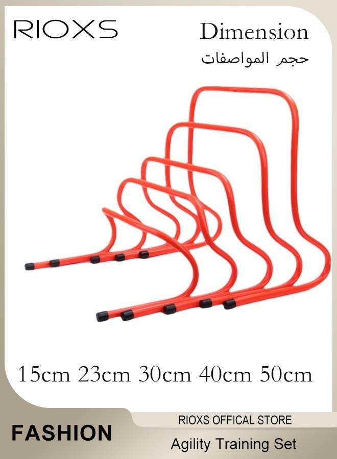 RIOXS Agility Training Hurdles, 5-pack Football Training Fixed Hurdle Rack, Speed Agility Training Set with Storage Carrying Bag, Lightweight Orange Training Hurdles, Practice Agility Hurdles for Adults and Kids, Indoor Outdoor Exercise Equipment  - Image 4