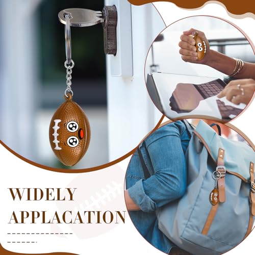 Arrowbash 30 Pcs Football Party Favors Sports Party Supplies for Boys Girls Funny Mini Face Stress Ball Keychains Cute Relief Balls for Football Lovers Team Prizes Anxiety Relief Sport Sport Favors - Image 5