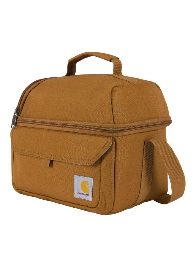 carhartt Carhartt 12 Can Two Compartment Lunch Box | Durable, Fully-Insulated Lunch Bag for Women & Men, Large Lunchbox (Carhartt Brown)  - Image 1