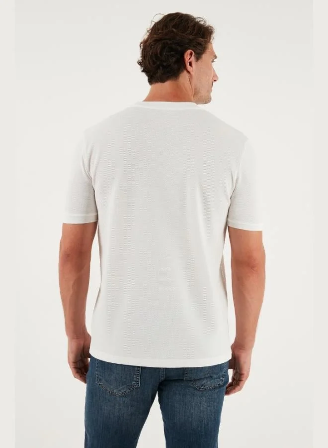 Buratti  Buratti Stretch Cotton Slim Fit Crew Neck T Shirt Men's T-Shirt 5902639 for Men | Best Price UAE