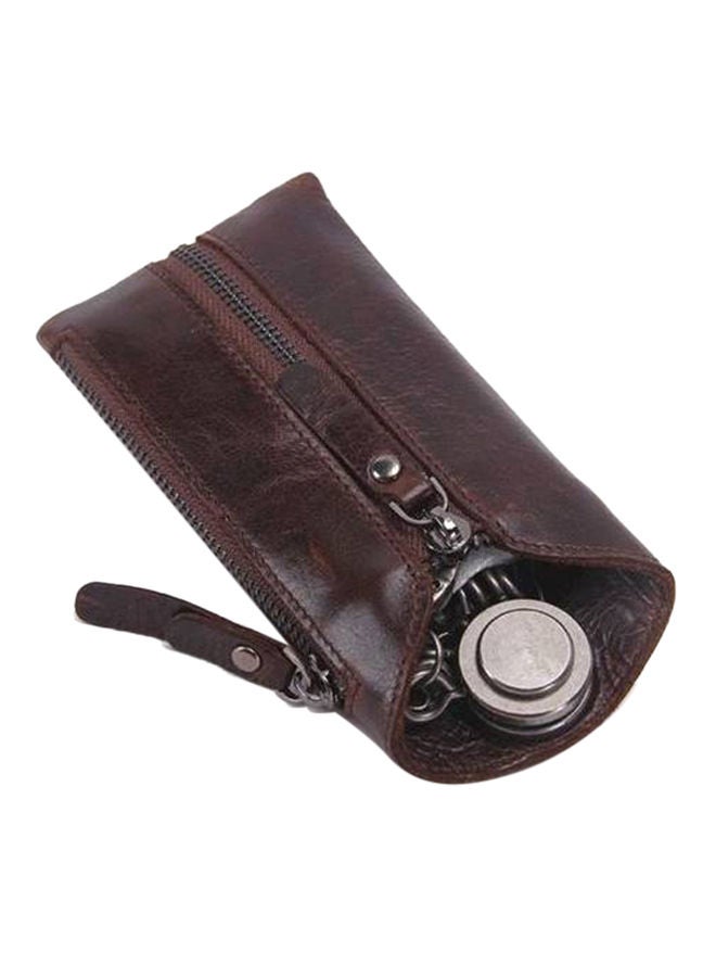 NIBEMINENT Vintage Genuine Leather Keys Wallet Women Keychain