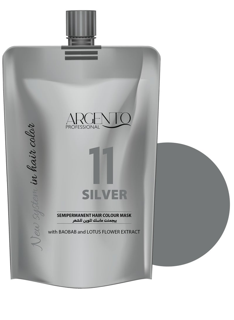 ARGENTO Argento Pro 11 Silver Semipermanent Hair Color Mask 200ml 