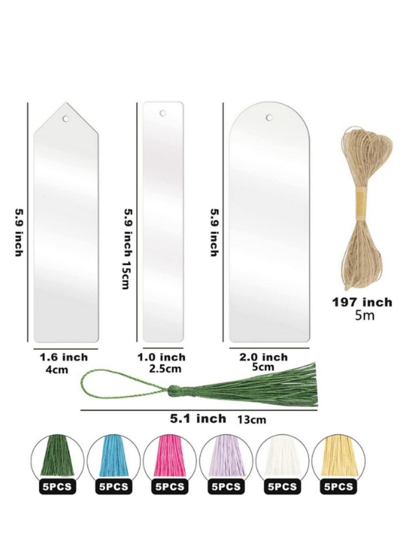 الاكريليك المرجعية 3 شكل شرابة لون ديكو ديي المرجعية هدية التسمية لعشاق كتب الأطفال - Image 2