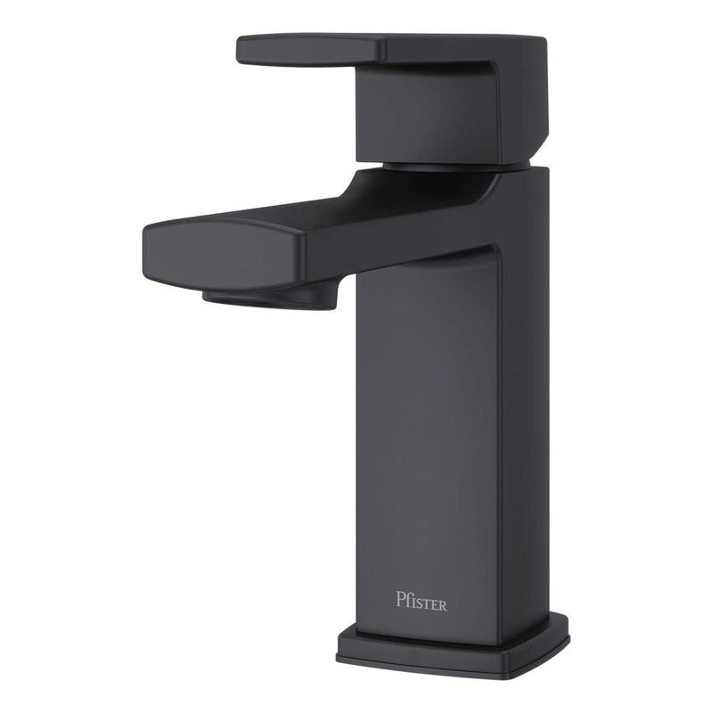 Pfister LG42DAPB Deckard Single Control 4 Centerset Bathroom Faucet with Push Seal Matte Black