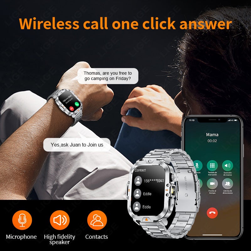 Lige/ Special For New V17 Smart Watch Bluetooth Call Waterproof Heart Rate Sports Pecter Men'S Watch - Image 5