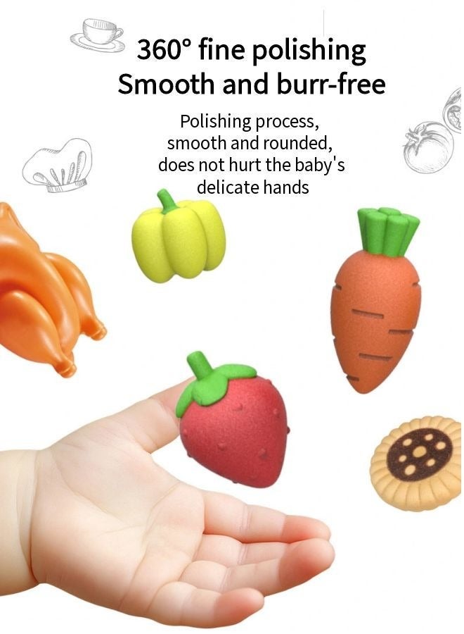 Vixplorn Children's play house kitchen toy set, simulation spray kitchenware, with lights, with 37 accessories + simulation kitchen*1 - Image 5