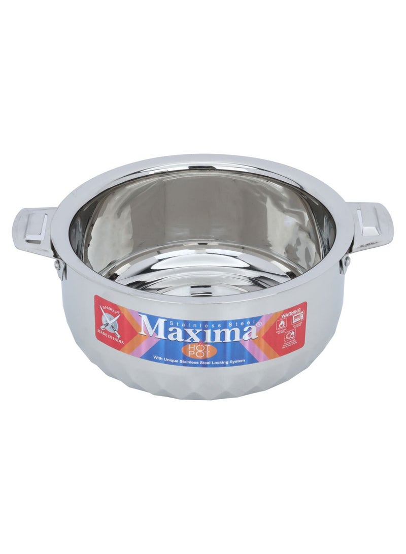 Alsaif Gallery Al Saif Gallery Steel Food Container Set, 3 Pieces - Silver - Image 3