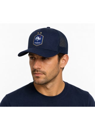 France Team Cap with Long Brim, Mesh Back, Adjustable Snapback - view 3