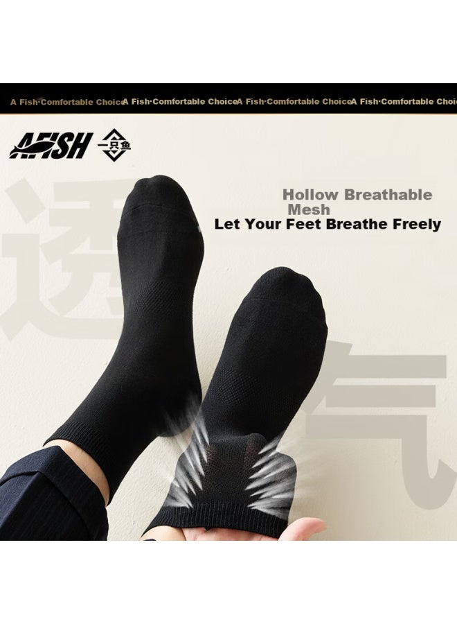 A FISH Men's 7a Grade Antibacterial And Odor-resistant Spring And Summer Sports Socks Casual Long And Short Cotton Socks Recommended By Baoqiang - Image 3