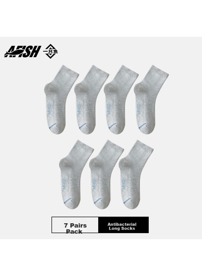 A FISH Men's 7a Grade Antibacterial And Odor-resistant Spring And Summer Sports Socks Casual Long And Short Cotton Socks Recommended By Baoqiang - Image 2