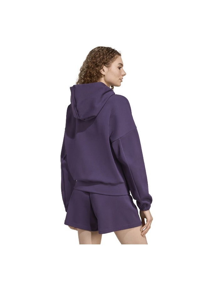 Adidas W Fi Sl Fz Hd Purple Training Track Tops For Women XS - Image 3