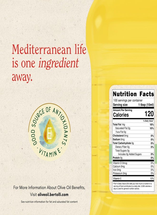 Bertolli Extra Light Tasting Olive Oil, 51-Ounce Bottle - Image 4