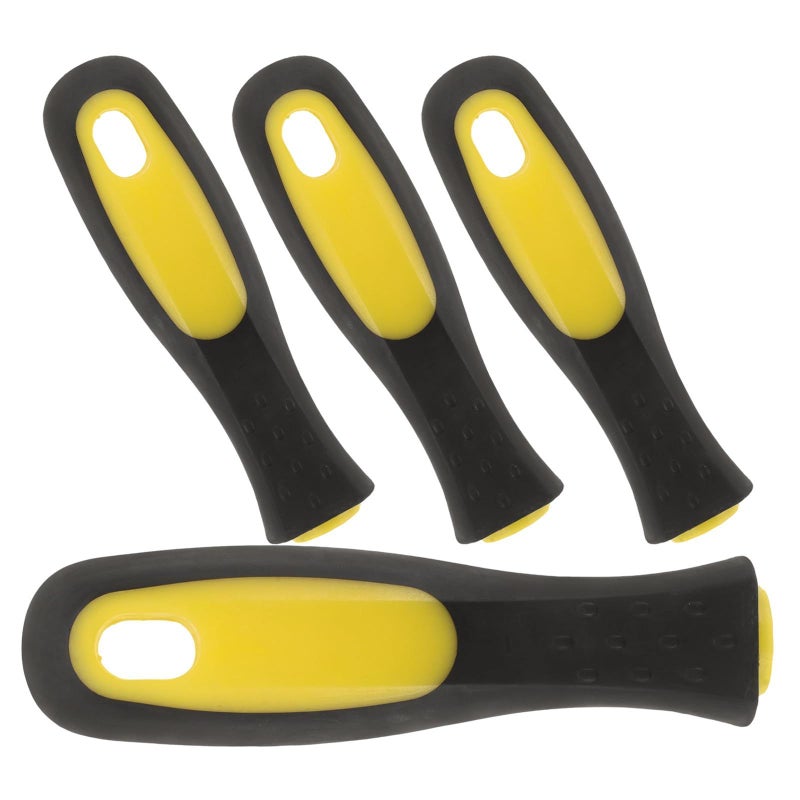 4Pcs Ergonomic Anti Slip File Handles 8 Inch Black Yellow Set For Rasp And File Tools Replacement - Image 2