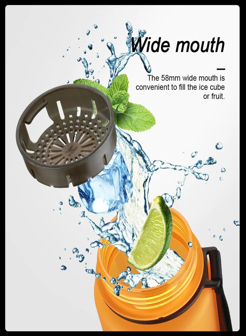 أوسبايس Sports Water Bottle Bpa Free Portable Leakproof Plastic Drinkaware Tour Gym Colorful Hi Grade Eco Friendly Direct Drinking Bottle 350 ML - Image 5