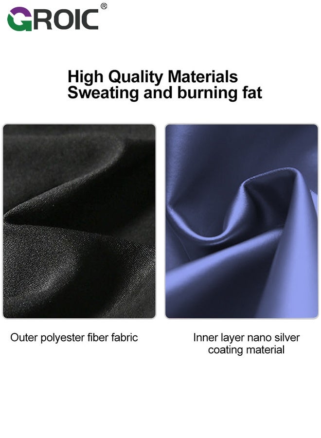 GROIC طقم تسخين الذراعين للنساء 2 قطعة، أحزمة تشكيل الذراعين، أكمام مدرب الذراعين للتمارين الرياضية، لفائف ساونا للذراعين لزيادة الحرارة (أزرق) - Image 4