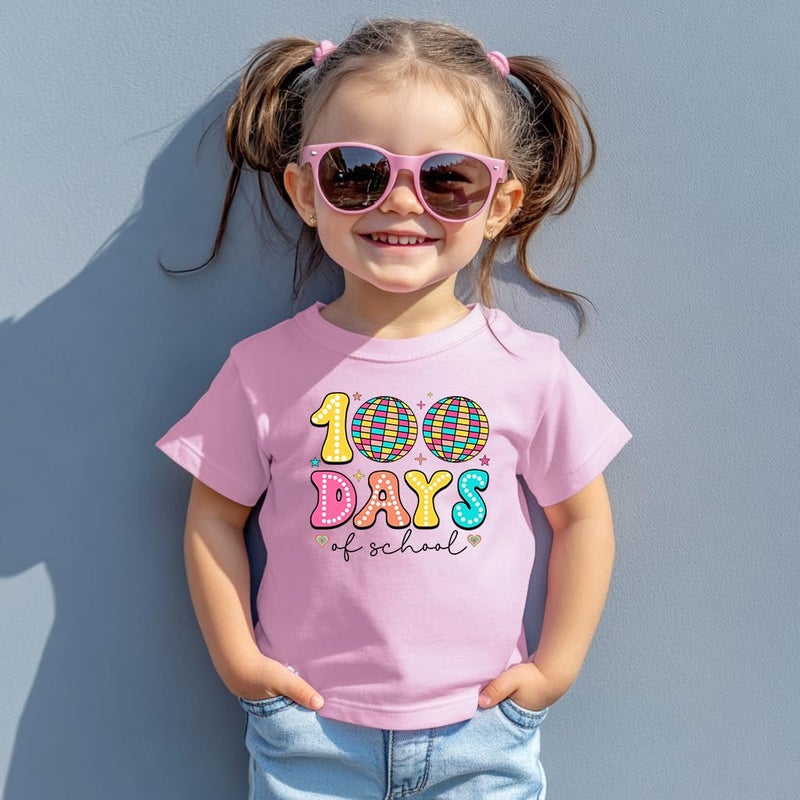 cheerilulu Toddler 100 Day of School Shirt for Boys Kid Grils, My Happy 100th Day of School T Shirt, Cotton Blend, Funny Design :4-7T - Image 2