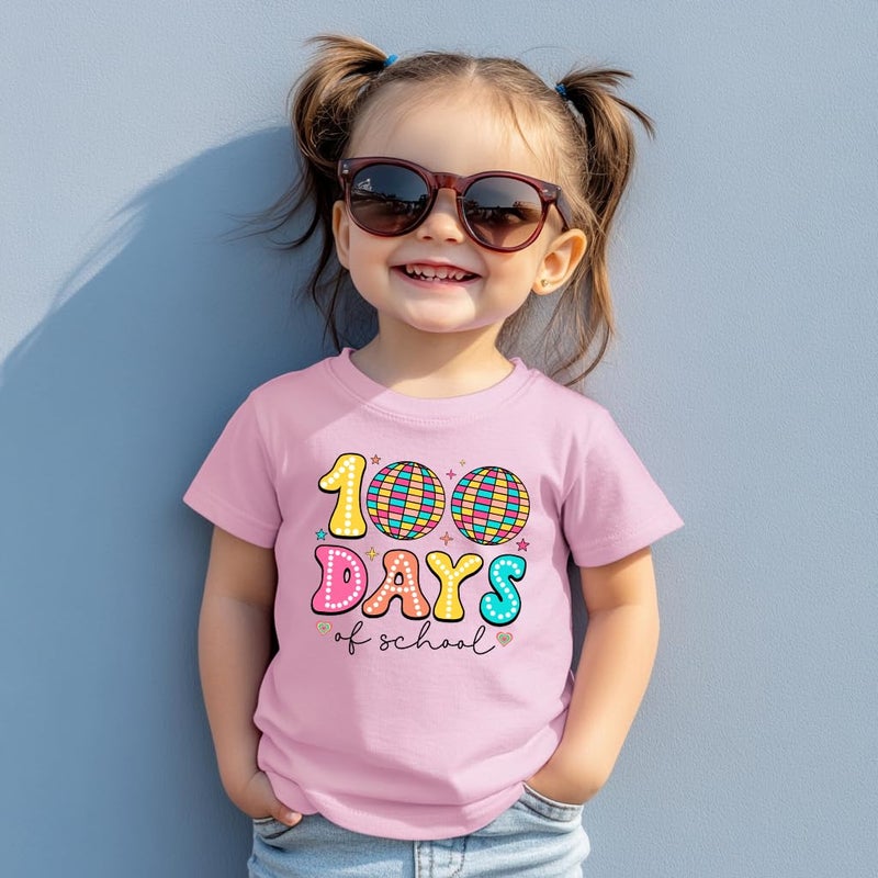 cheerilulu Toddler 100 Day of School Shirt for Boys Kid Grils, My Happy 100th Day of School T Shirt, Cotton Blend, Funny Design :4-7T - Image 3