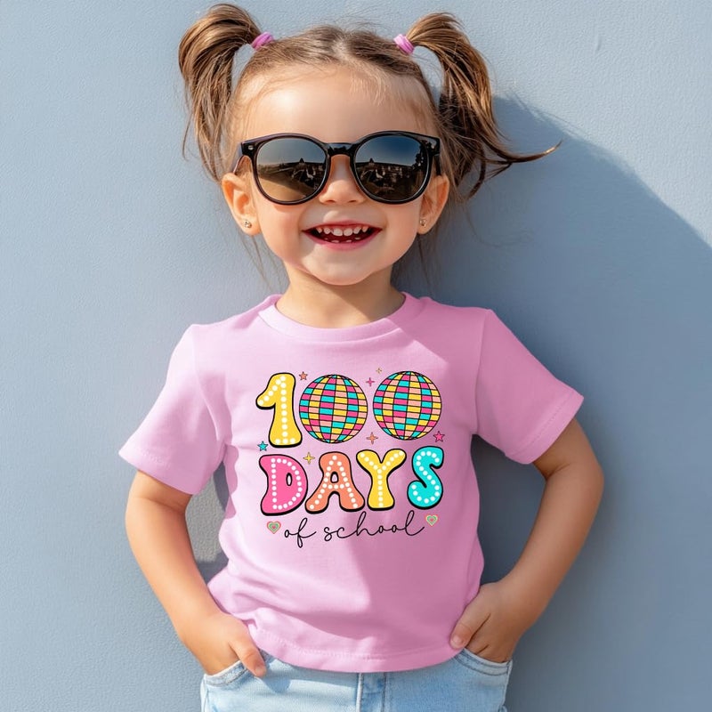 cheerilulu Toddler 100 Day of School Shirt for Boys Kid Grils, My Happy 100th Day of School T Shirt, Cotton Blend, Funny Design :4-7T - Image 5