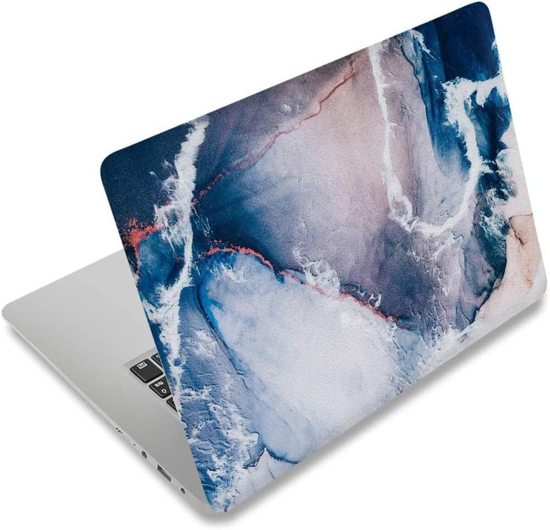 ICOLOR Laptop Skin Sticker Decal 12 13 13.3 14 15 15.4 15.6 inch Personalized Universal Notebook Vinyl Skin Stickers Cover Art Decal Computer Protector (DarkBlueMarble) - Image 1