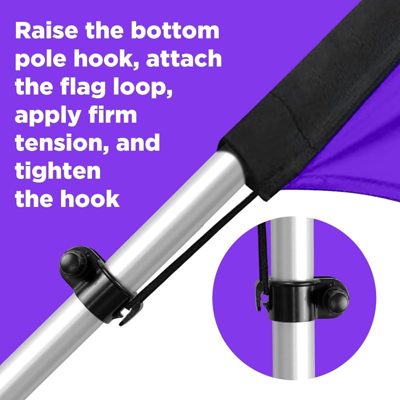 LookOurWay LookOurWay Feather Flag Pole Kit  13 Feet Tall Swooper Flag Pole Kit with Rotating Ground Spike  Banner Flag Pole for 12ft Arc Shaped Outdoor Advertising Flags  - Image 4
