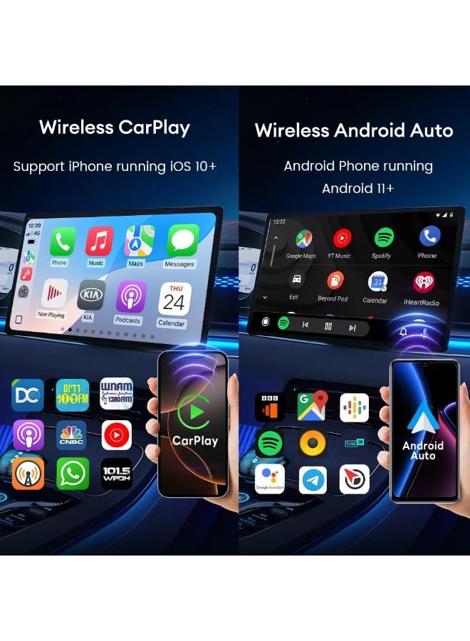 CarlinKit 5.0 C2Air 2-In-1 CarPlay Android Auto Wireless Adapter For Wired CarPlay Android Auto Cars Online Upgrade Plug & Play - Image 5