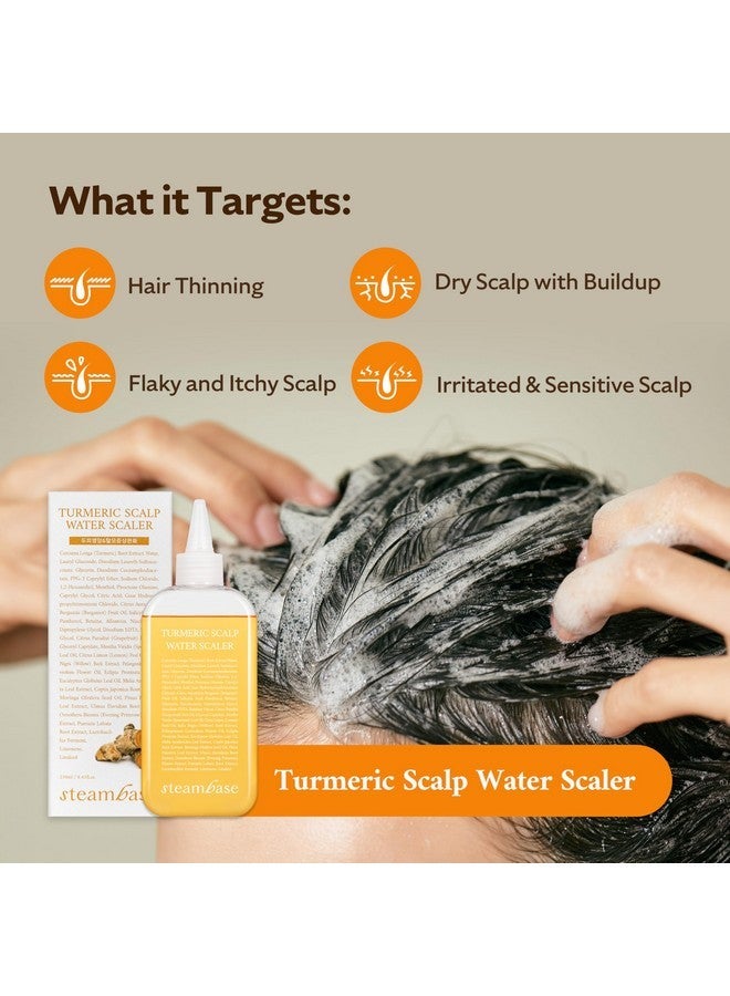 إس آر بي مقشر فروة الرأس بالكركم من ستيم بيس | مقشر لفروة الرأس الجافة والحكة، وتساقط الشعر، ومزيل للتراكمات، وعلاج للدهون الزائدة والشعر الدهني | منتجات كورية للعناية بالشعر، 8.45 أونصة سائلة - Image 3