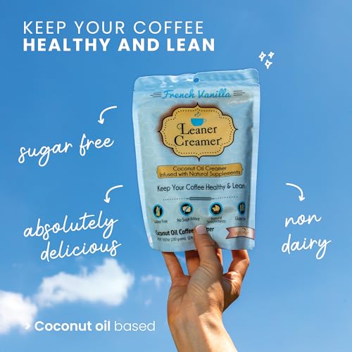 Leaner Creamer Coconut Creamer with Superfood Ingredients – Non-Dairy, Sugar-Free, Keto, Gluten-Free Powdered Coffee Creamer – French Vanilla – 280g - Image 4