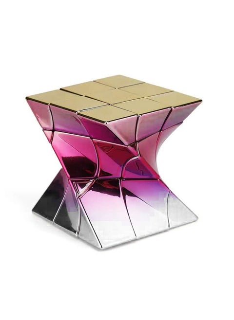 Moyu Culture Same Style DNA Electroplating Twisted Rubik's Cube Third-order Special-shaped Smooth Creative Gradient Rubik's Cube Educational Toys-Color:Electroplating Gradient Cube-Third Order