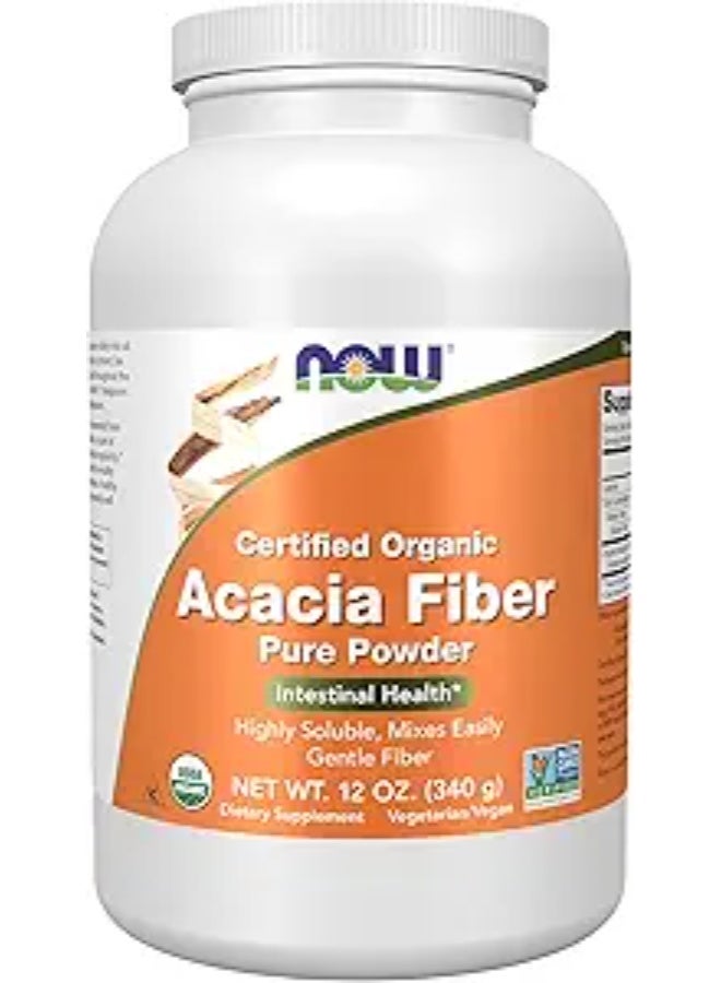 now Certified Organic Acacia Pure Powder 12oz 340g - Image 1