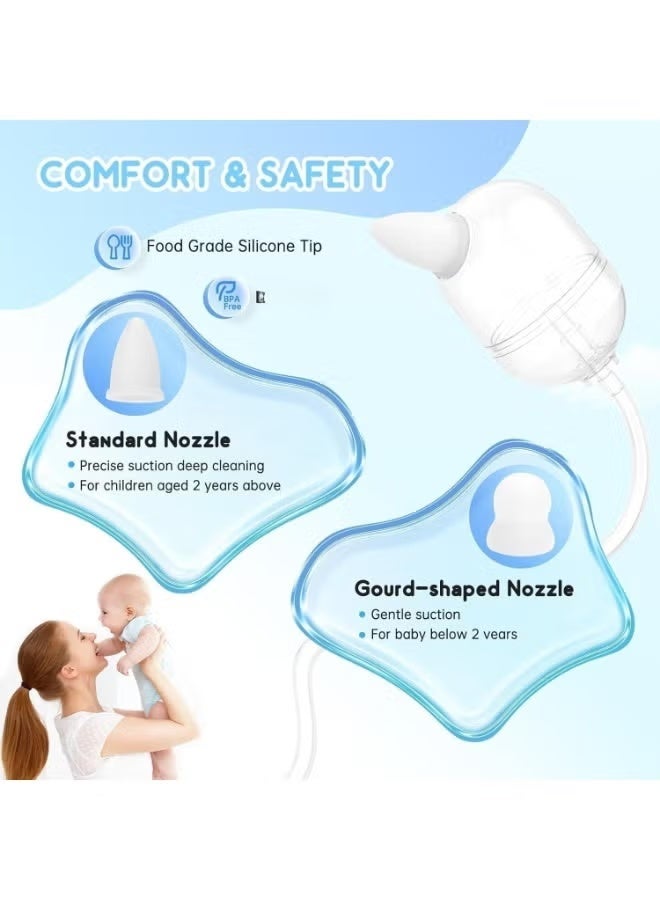 Electric Baby Nasal Aspirator - Rechargeable Nose Cleaner with Adjustable Suction Levels & Soft Silicone Tips for Newborns, Infants & Toddlers - Image 4