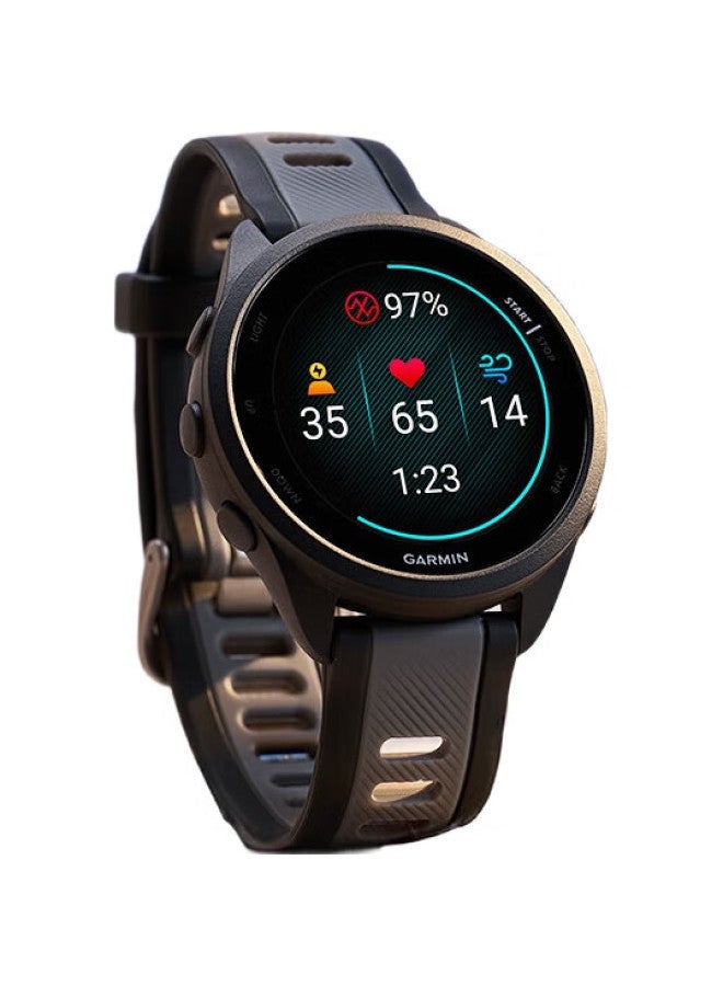 GARMIN ساعة جارمن فوررونر 165 إصدار الموسيقى، أسود منتصف الليل، مراقبة معدل ضربات القلب والأكسجين في الدم، ساعة رياضية للجري والأنشطة الخارجية - Image 3