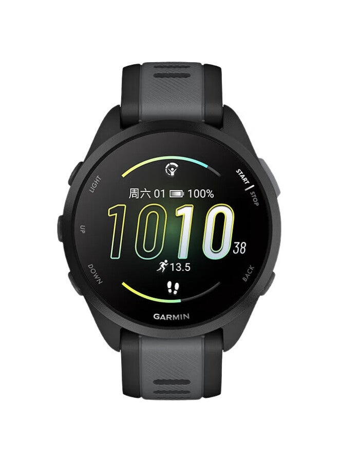 GARMIN ساعة جارمن فوررونر 165 إصدار الموسيقى، أسود منتصف الليل، مراقبة معدل ضربات القلب والأكسجين في الدم، ساعة رياضية للجري والأنشطة الخارجية - Image 1