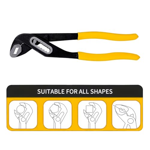 Themisto TH-T27 10 Inch Water Pump Plier | CRV Steel | Strong Grip Jaws | Sturdy Drop Forged Build with Epoxy Coated Sleeve | Heavy Duty Tool for Plumbing and Automotive | Black & Yellow - Image 4