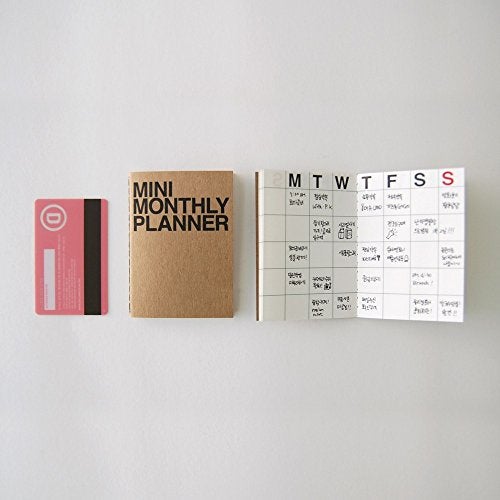 JSTORY Mini Monthly Planner Set of 2 Stitch Bound Flat Lay Pocket Size Year Round Flexible Cover Goal/Time Organizer Thick Paper Eco Friendly Customizable A7 16 Months 150 GSM 18 Sheets Each Kraft - Image 4