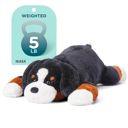 IKASA 5lbs Weighted Stuffed Animal Bernese Mountain Dog27 inches Plush Toy Giant Large Big Jumbo Soft PuppyHuge Size Cute PlushieGift for Kids - Image 1