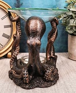 Ebros Gift Ebros Gift Ebros Nautical Ocean Marine Octopus Head and Arms Tentacles Oil Warmer Or Wax Tart Burner Aroma Scent  - Image 1
