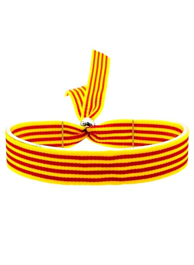 BDM Catalan Flag Bracelet, Senyera. Adjustable to Any Size. Catalan Flag - Image 2