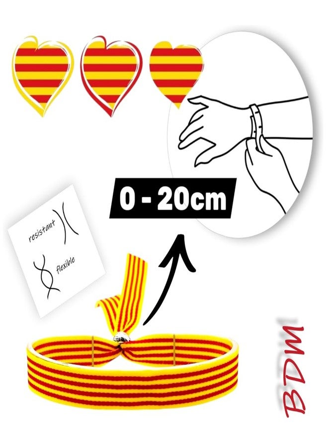 BDM Catalan Flag Bracelet, Senyera. Adjustable to Any Size. Catalan Flag - Image 3
