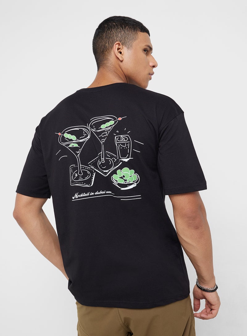 سفنتي فايف تيشيرت أوفر سايز برسومات - Image 1