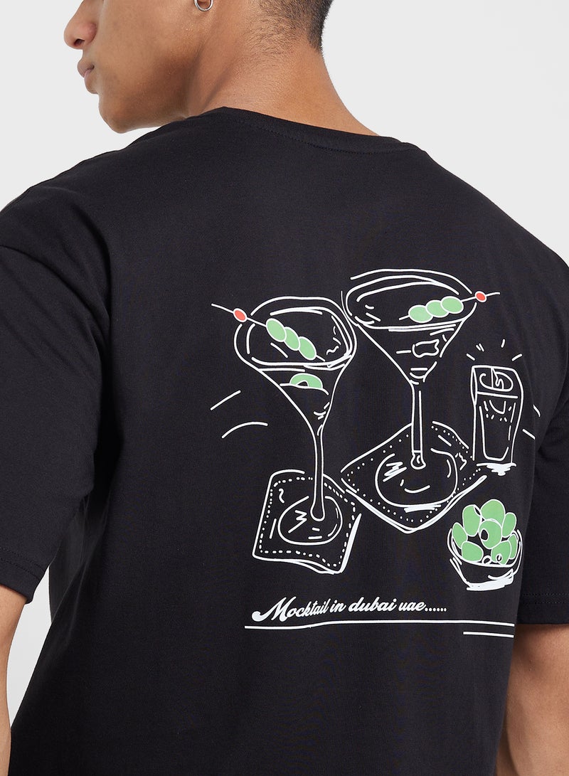 سفنتي فايف تيشيرت أوفر سايز برسومات - Image 3