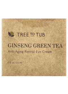 Tree to Tub Tree To Tub, Ginseng Green Tea, Anti-Aging Retinol Eye Cream, 0.5 oz (15 ml)  - Image 2