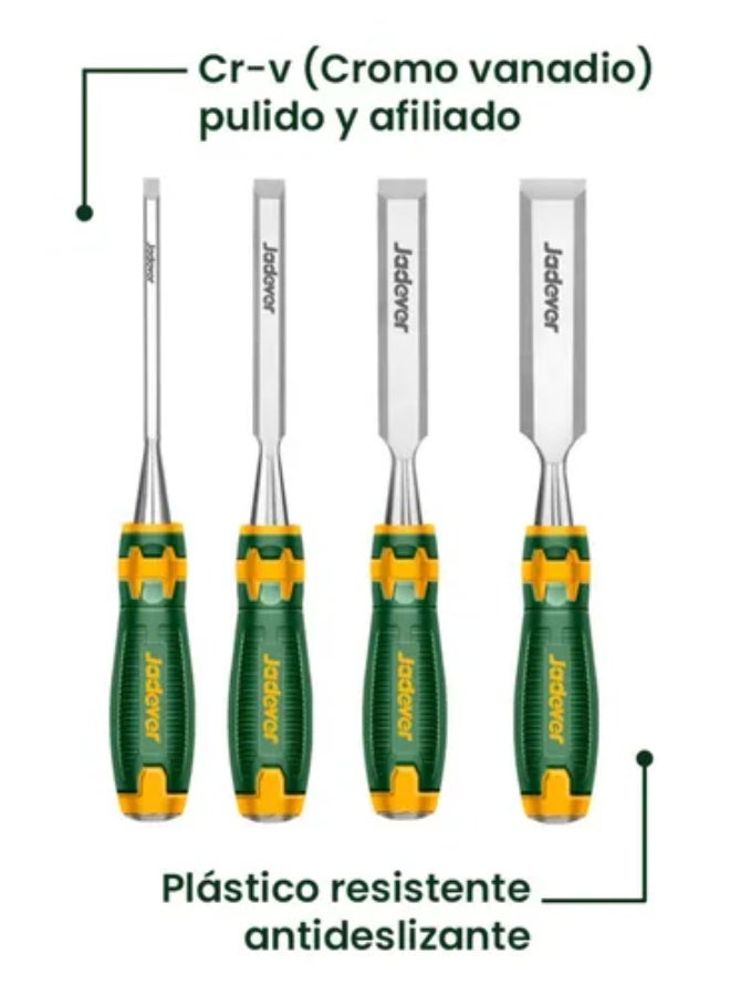 جاديفر  طقم ازميل 4 قطع من جاديفر JDWC2204 - Image 5