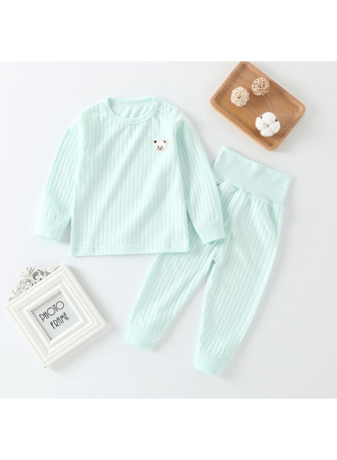 Baby's Autumn Clothes Set Cotton Baby's High Waist Belly Protection Pajamas For Boys And Girls Home Clothes Spring And Autumn Children's Underwear