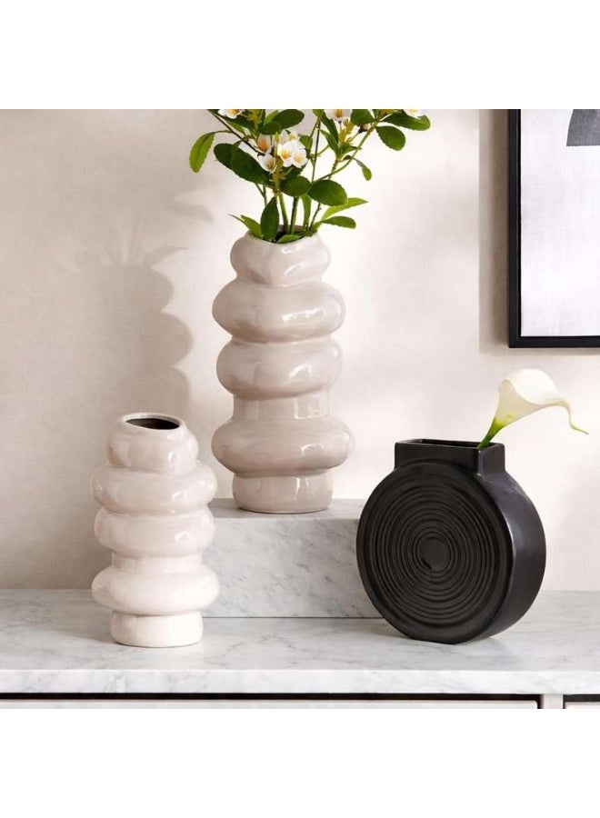Pan Home مزهرية كوا السيراميكية - أسود - Image 4