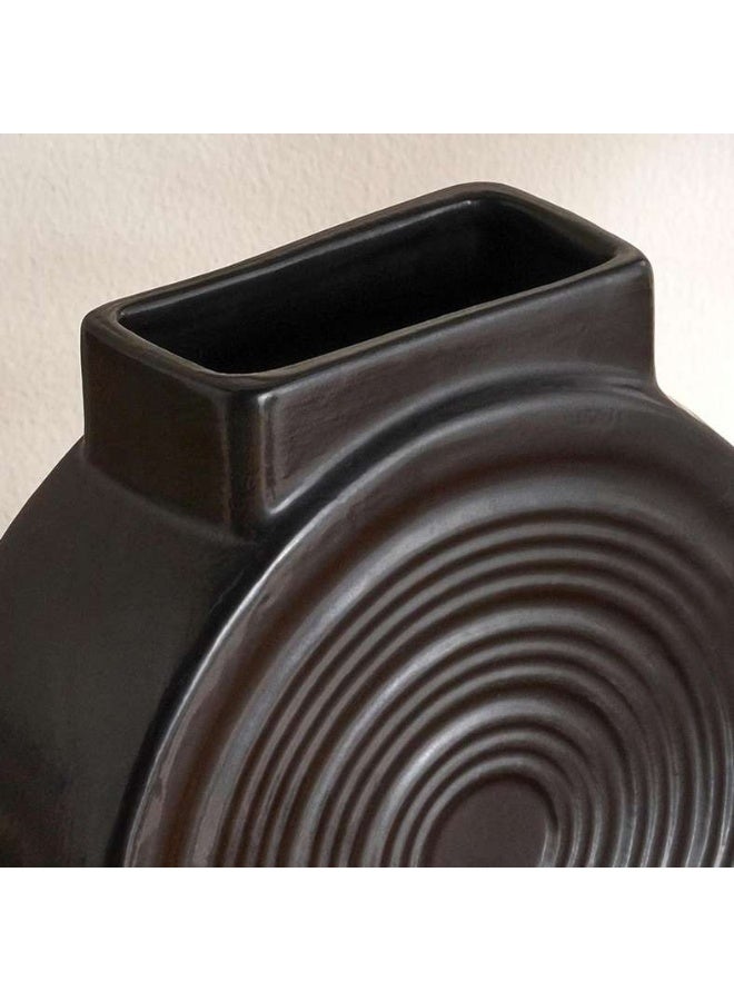 Pan Home مزهرية كوا السيراميكية - أسود - Image 3