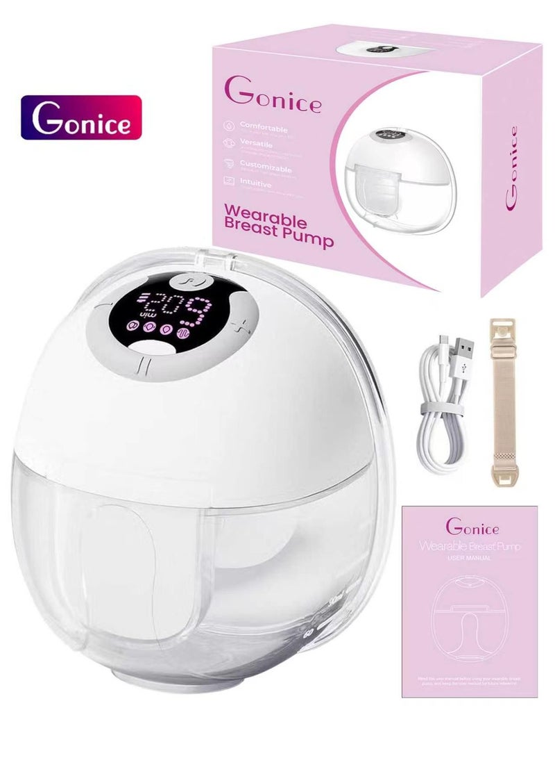 جونيس مضخة السيدات الكهربائية المحمولة S32 التي يمكن ارتداؤها بدون استخدام اليدين مع 4 أوضاع و9 مستويات وشاشة LCD، مقاس 24 مم - Image 1