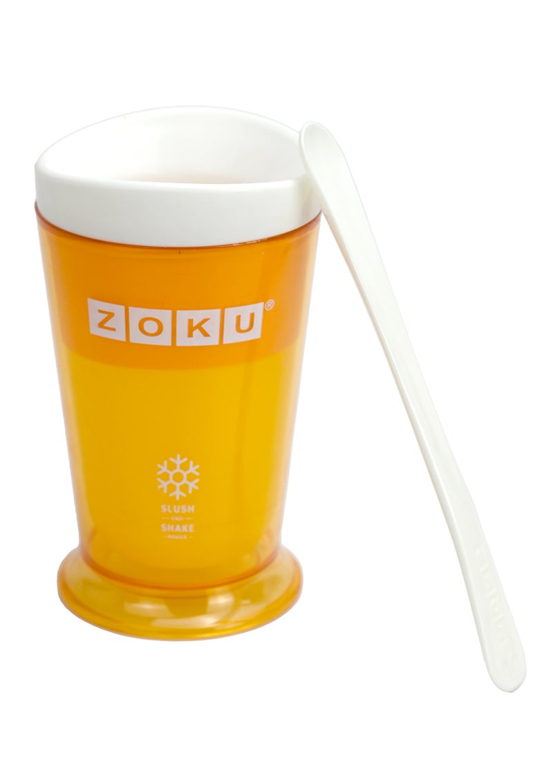 ZOKU - Orange Slush Maker Kitchen Essential, Slushie Cup for Travel with Lid, Ice Cream & Shake Maker Slushy Machine Ice Cup, Green Slushy Cup for Home, Easy Slushy Maker Cup for Kids - Image 1