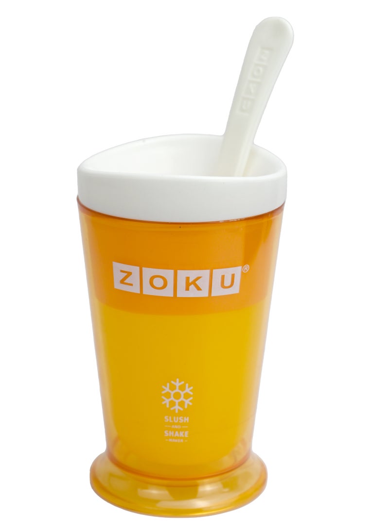 ZOKU - Orange Slush Maker Kitchen Essential, Slushie Cup for Travel with Lid, Ice Cream & Shake Maker Slushy Machine Ice Cup, Green Slushy Cup for Home, Easy Slushy Maker Cup for Kids - Image 1